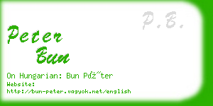 peter bun business card
